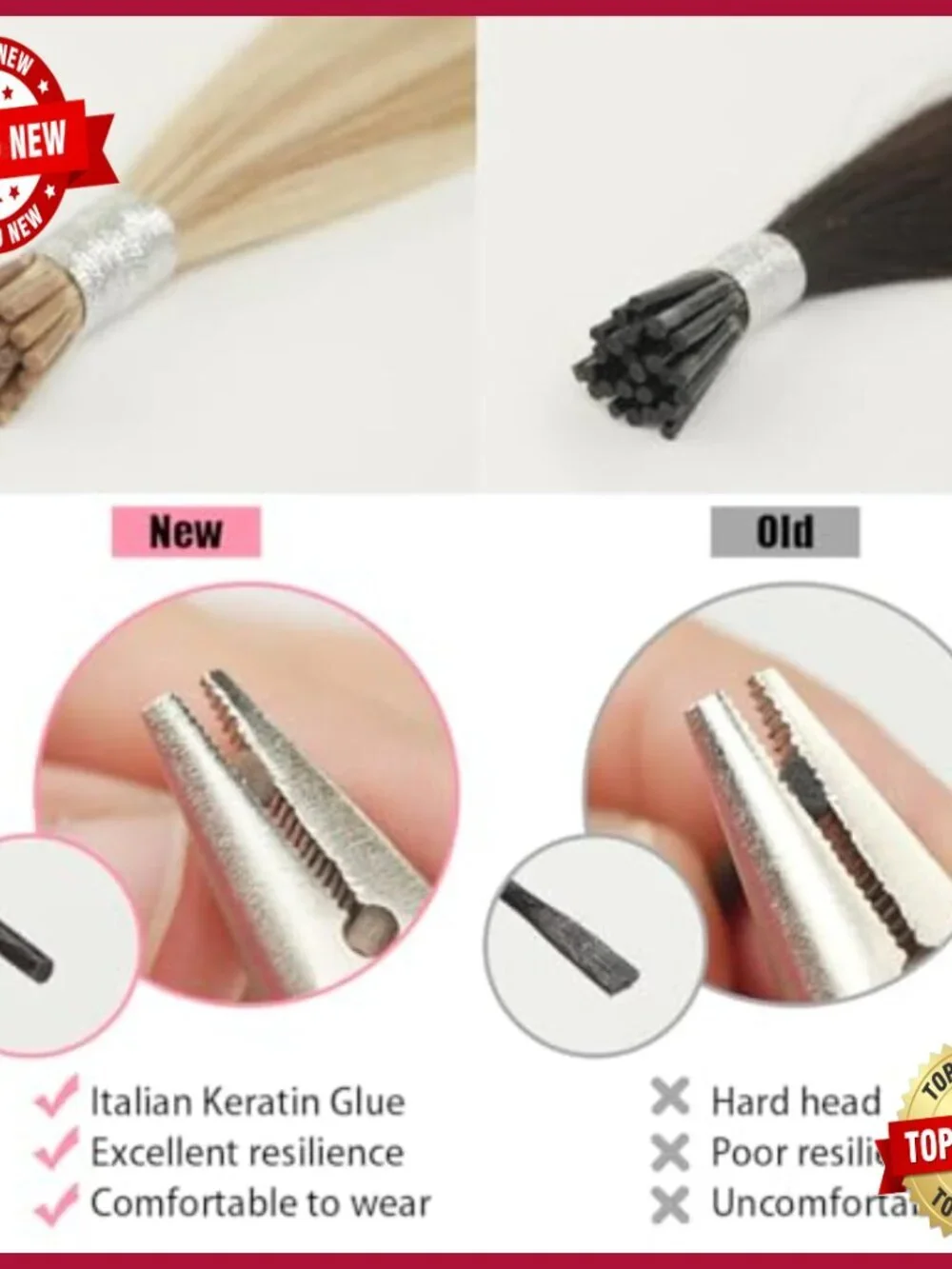 22 Inch Human Hair I-Tip Extensions 50g Microlink Remy Hair